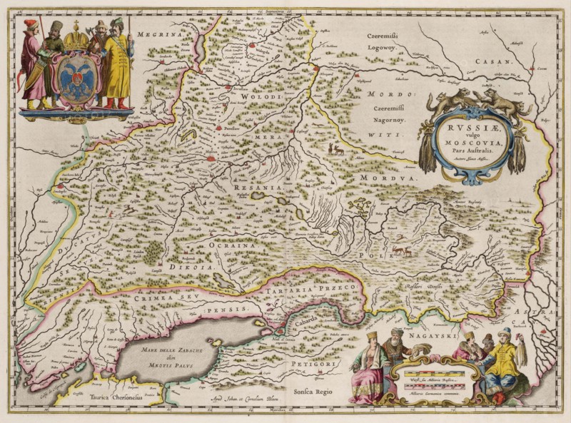 Southern Russia Map (From: Partes Septentrionalis et Orientalis), 1664. Artist: Massa, Isaac Abrahamsz. (1586-1643)