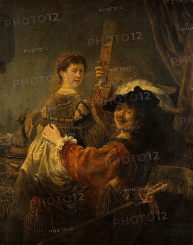 Rembrandt and Saskia in the parable of the Prodigal Son, c. 1635. Artist: Rembrandt van Rhijn (1606-1669)