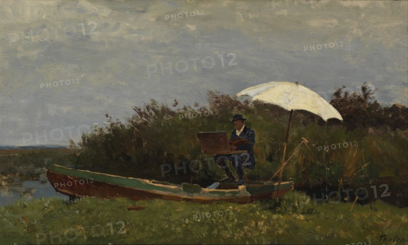 The Painter Gabriël Working in a Boat, 1882. Artist: Tholen, Willem Bastiaan (1860-1931)