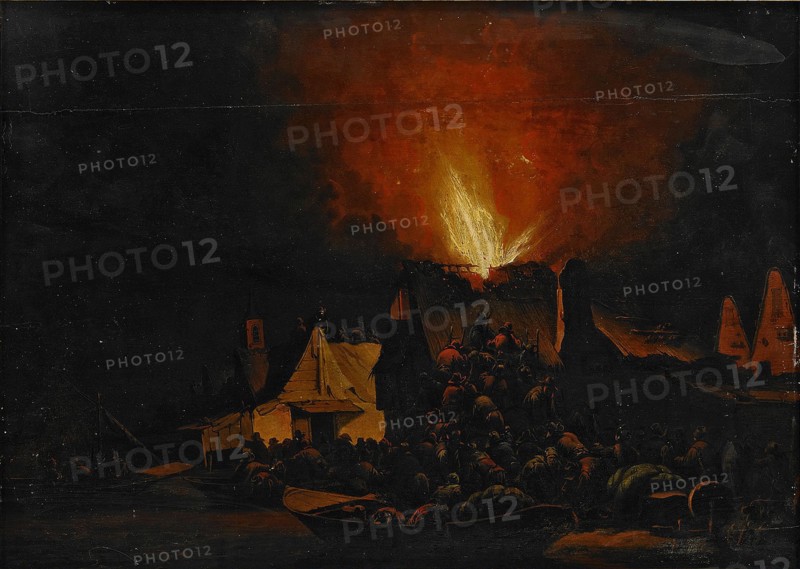 Nightfire, 1660. Artist: Vosmaer, Daniel (1622-1669/70)