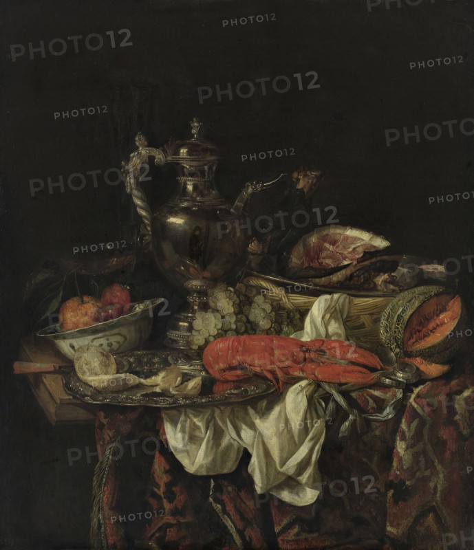 Still life with a silver pitcher, 1660s. Artist: Beijeren, Abraham Hendricksz, van (1620/21-1690)