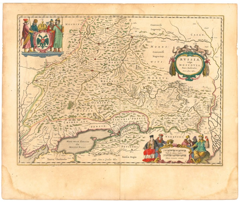 Map of Russia (From: Theatrum Orbis Terrarum...), 1645. Artist: Blaeu, Willem Janszoon (1571-1638)