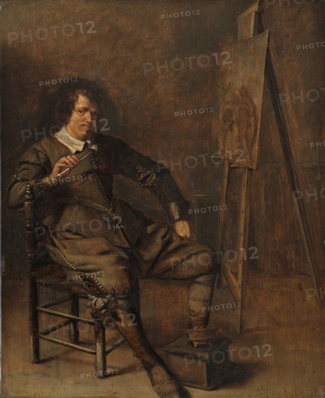 Portrait of a painter in front of his easel, c.1630. Artist: Codde, Pieter (1599-1678)