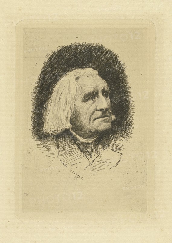 Portrait of the Composer Franz Liszt (1811-1886), 1886. Artist: Dake, Carel Lodewijk (1857-1918)