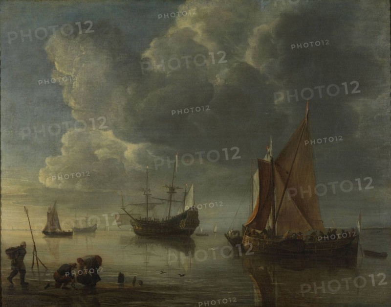 A calm sea, 1655-1657. Artist: Dubbels, Hendrick Jacobsz. (1621-1707)