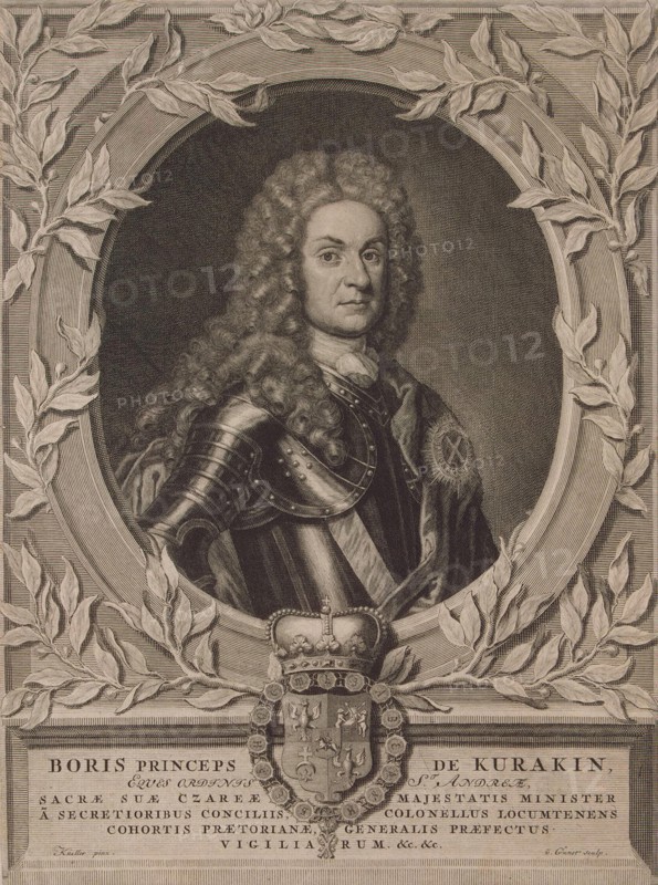 Portrait of Prince Boris Ivanovich Kurakin (1676-1727), after 1717. Artist: Gunst, Pieter Stevens, van (1659-1724)