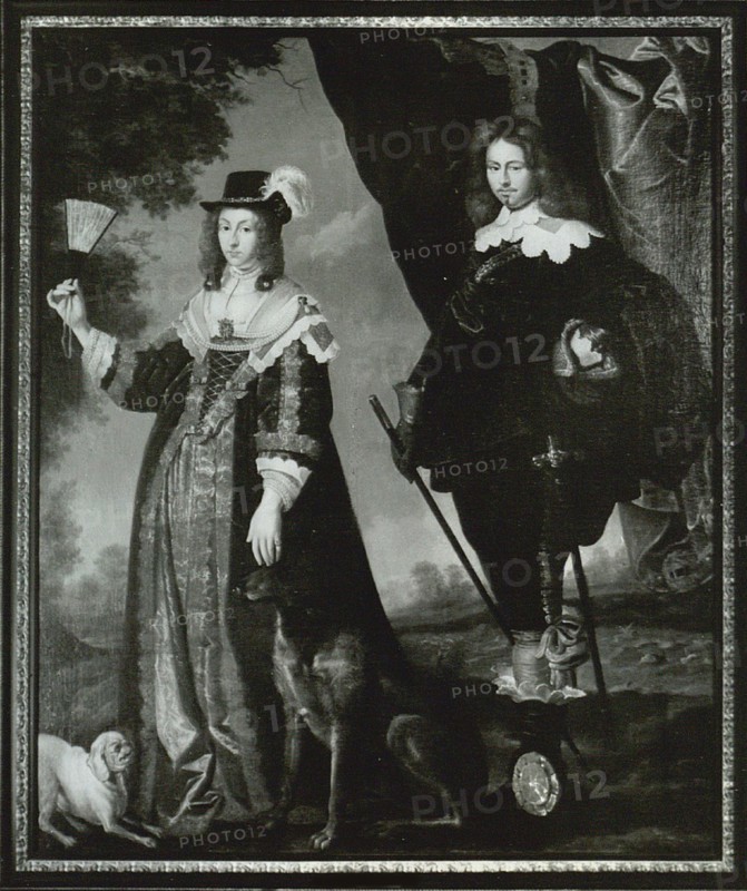Leonora Christina, Countess Ulfeldt (1621-1698) and Valdemar Christian of Schleswig-Holstein (1622-1656). Artist: Mander, Karel van, III (1609-1670)