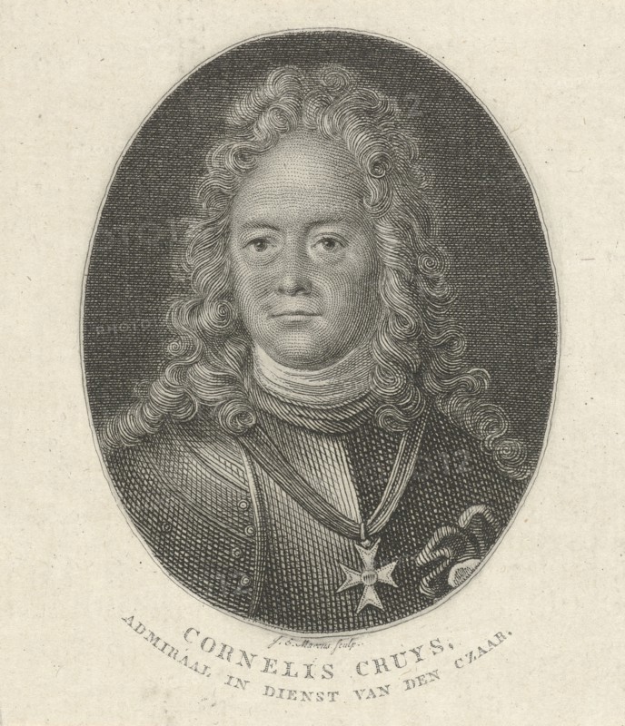 Portrait of Cornelius Cruys (1655-1727), Vice Admiral of the Imperial Russian Navy, 1818. Artist: Marcus, Jacob Ernst (1774-1826)