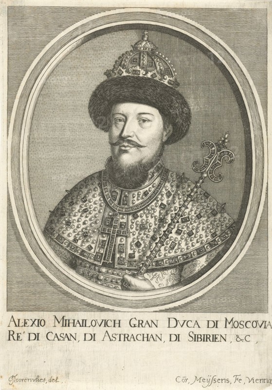 Portrait of the Tsar Alexis I Mikhailovich of Russia (1629-1676), 1670. Artist: Meyssens, Cornelis (c. 1640-after 1673)