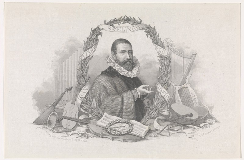 Portrait of the Composer Jan Pieterszoon Sweelinck (1562-1621). Artist: Taurel, Charles Eduard (1824-1892)