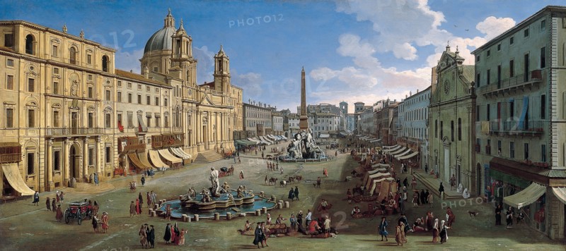 The Piazza Navona in Rome, 1699. Artist: Wittel (Vanvitelli), Caspar Adriaensz. van (1656-1736)