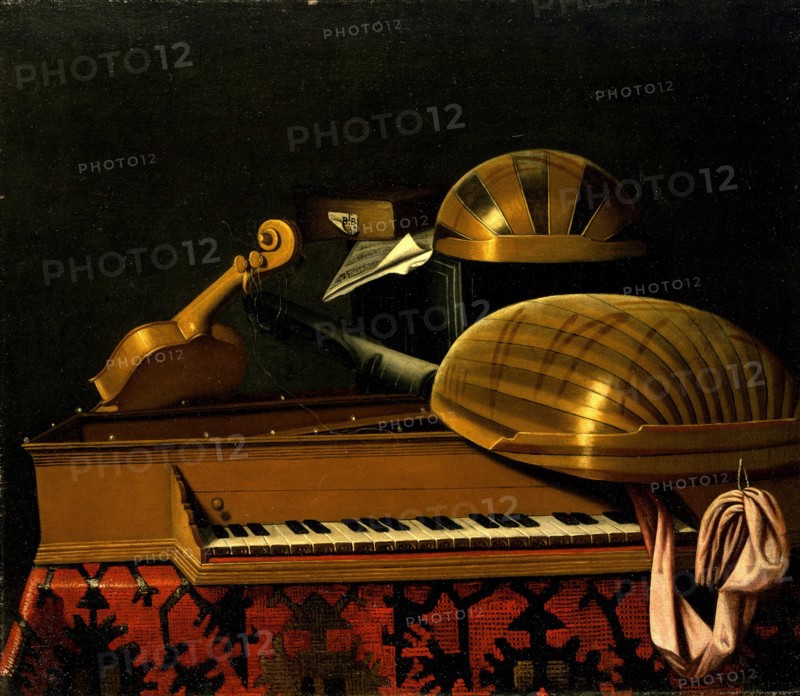 Still Life with Musical Instruments and Books, Mid of 17th cen.. Artist: Bettera, Bartolomeo (1639-c. 1688)