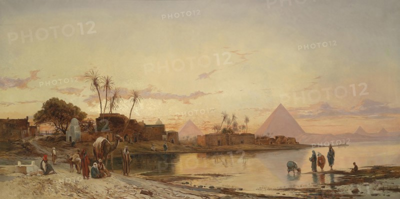 The Banks of the Nile. Artist: Corrodi, Hermann David Salomon (1844-1905)