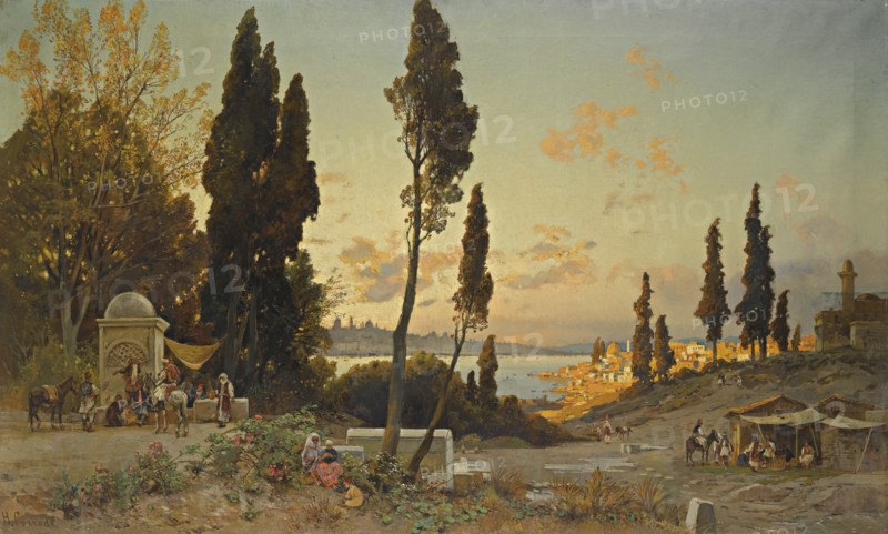 Views across the Bosphorus, Constantinople. Artist: Corrodi, Hermann David Salomon (1844-1905)