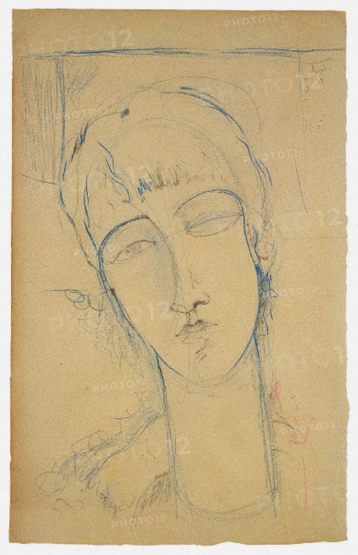 Anna Akhmatova (Ritratto di Donna Rossa), 1915. Artist: Modigliani, Amedeo (1884-1920)