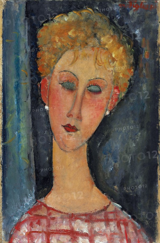 La blonde aux boucles d'oreille, 1918-1919. Artist: Modigliani, Amedeo (1884-1920)