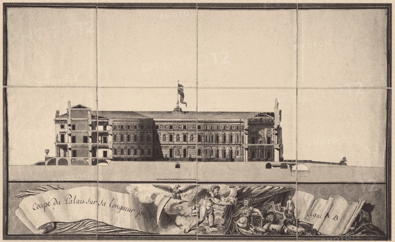 Saint Michael's Castle in Saint Petersburg, 1797. Artist: Brenna, Vincenzo (1745-1820)