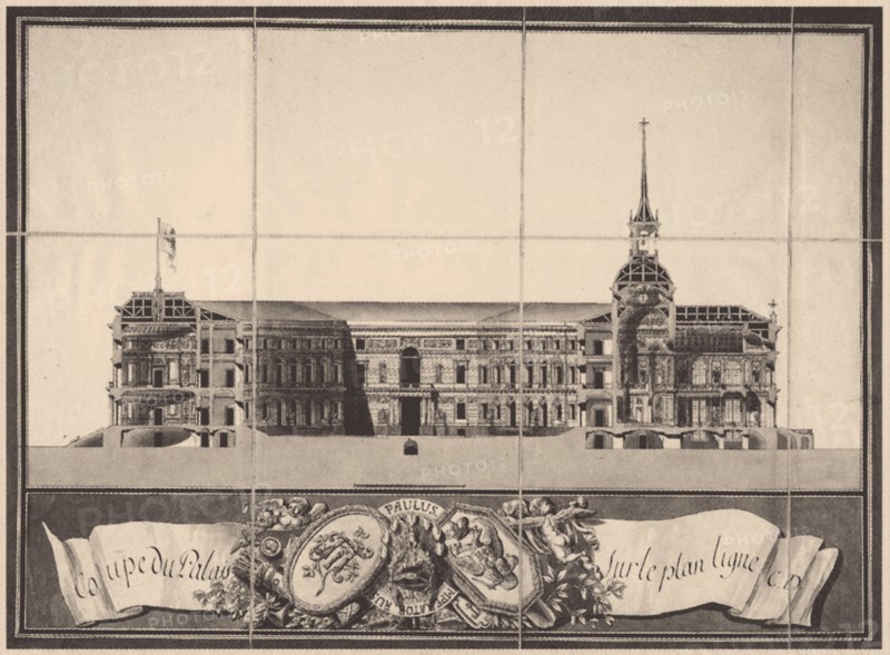 Saint Michael's Castle in Saint Petersburg, 1797. Artist: Brenna, Vincenzo (1745-1820)