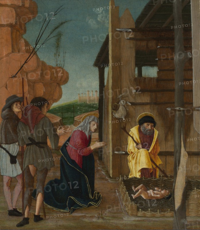 The Adoration of the Shepherds, ca 1485. Artist: Butinone, Bernardino (active 1450-1510)