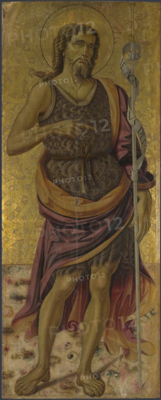 Saint John the Baptist (from Altarpiece: The Virgin and Child with Saints), ca 1475. Artist: Caporali, Bartolomeo (1420-1505)