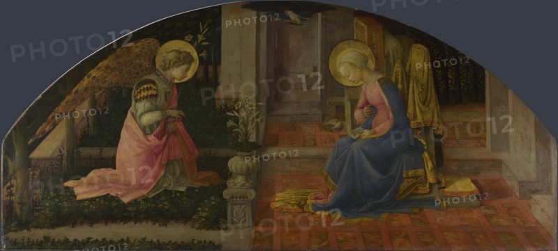 The Annunciation (Medici Panel), c. 1450. Artist: Lippi, Fra Filippo (1406-1469)