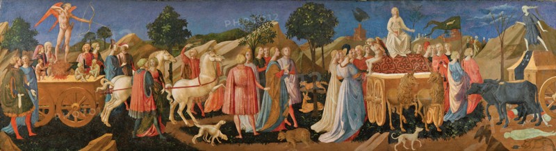 The Triumphs of Love, Chastity, and Death, c. 1450. Artist: Pesellino, Francesco di Stefano (1422-1457)