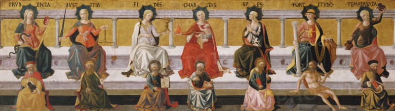 The Seven Virtues, c. 1450. Artist: Pesellino, Francesco di Stefano (1422-1457)