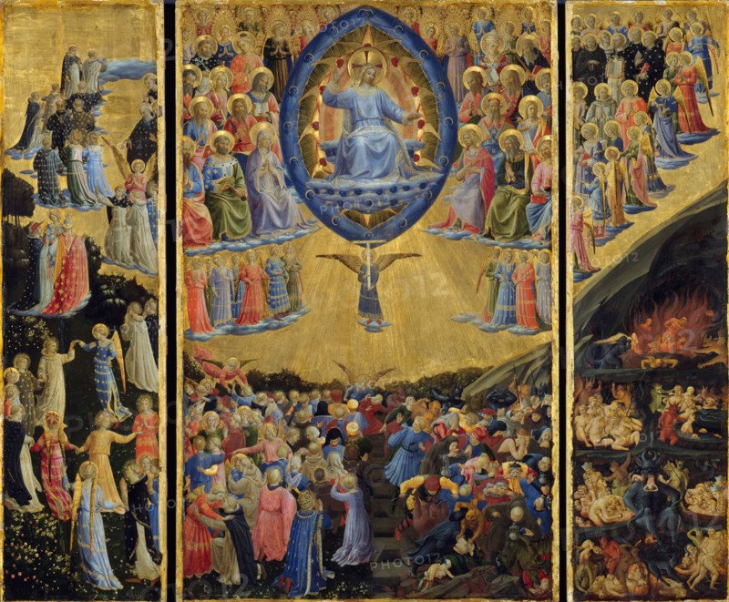 The Last Judgment (Winged Altar), Early 15th cen.. Artist: Angelico, Fra Giovanni, da Fiesole (ca. 1400-1455)