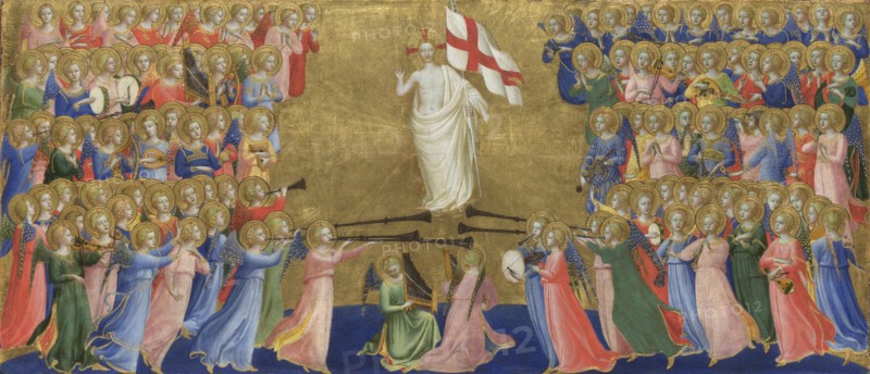 Christ Glorified in the Court of Heaven (Panel from Fiesole San Domenico Altarpiece), c. 1423-1424. Artist: Angelico, Fra Giovanni, da Fiesole (ca. 1400-1455)