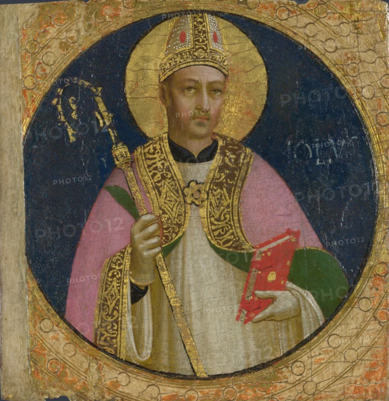 Saint Romulus (Panel from Fiesole San Domenico Altarpiece), c. 1423-1424. Artist: Angelico, Fra Giovanni, da Fiesole (ca. 1400-1455)