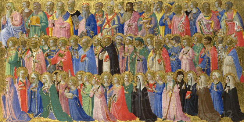 The Forerunners of Christ with Saints and Martyrs (Panel from Fiesole San Domenico Altarpiece), c. 1423-1424. Artist: Angelico, Fra Giovanni, da Fiesole (ca. 1400-1455)