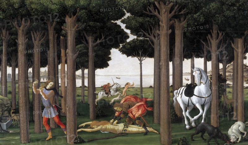 The Story of Nastagio degli Onesti (Second episode), ca 1483. Artist: Botticelli, Sandro (1445-1510)