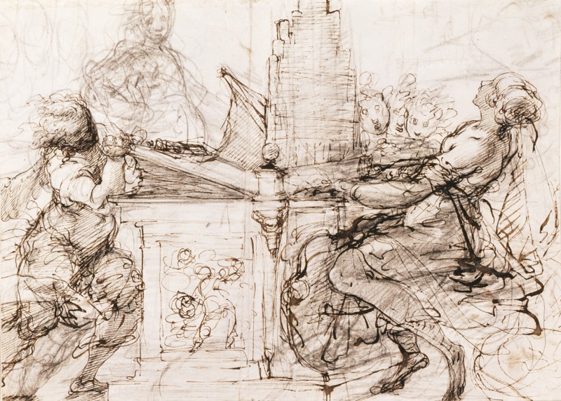 Saint Cecilia at the Organ, 1620-1629. Artist: Crespi, Daniele (1598-1630)