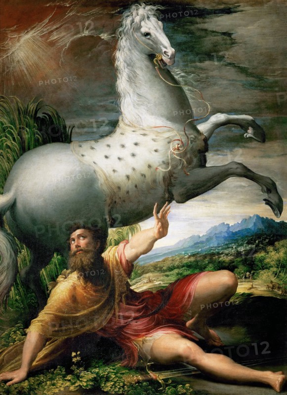 The Conversion of Saint Paul, ca 1528. Artist: Parmigianino (1503-1540)