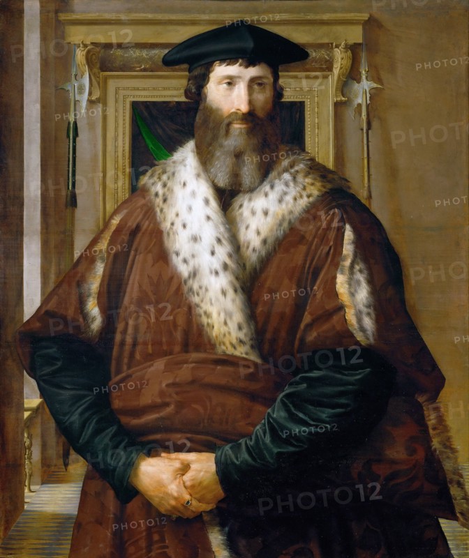 Portrait of a Man (Malatesta Baglione), c.1535. Artist: Parmigianino (1503-1540)