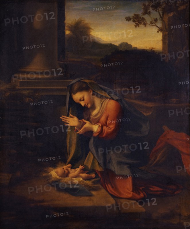 Madonna adoring the Child, c. 1525. Artist: Correggio (1489-1534)