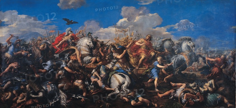 The Battle of Alexander Versus Darius, 1644-1655. Artist: Cortona, Pietro da (1596-1669)