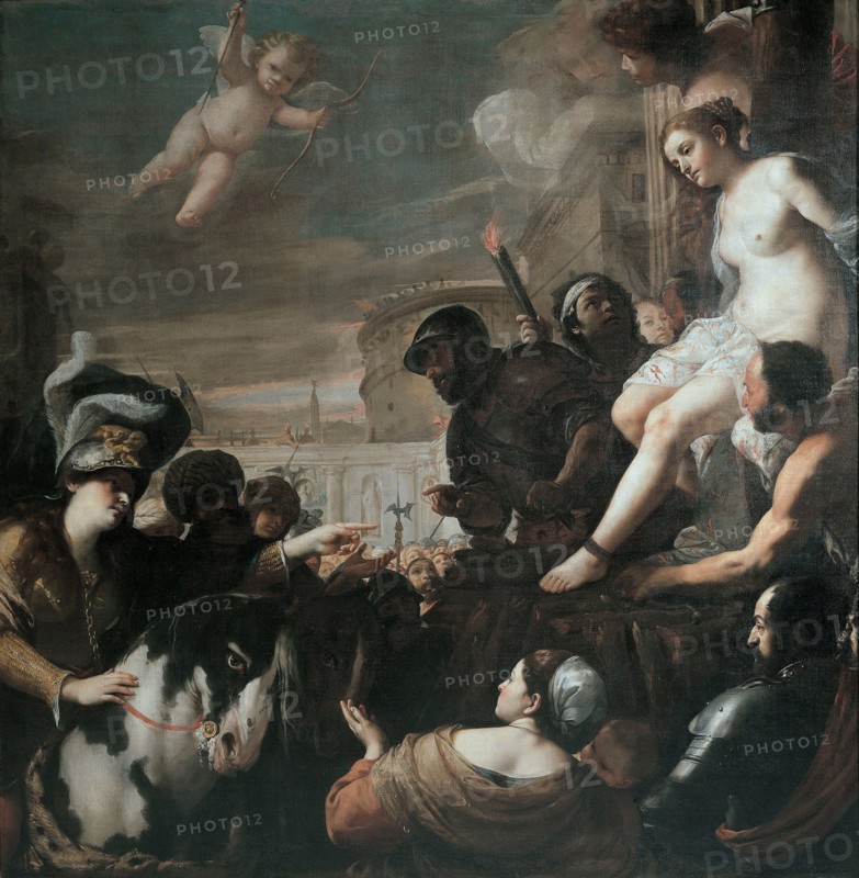 Clorinda rescues Olindo and Sophronia, 1645. Artist: Preti, Mattia (1613-1699)