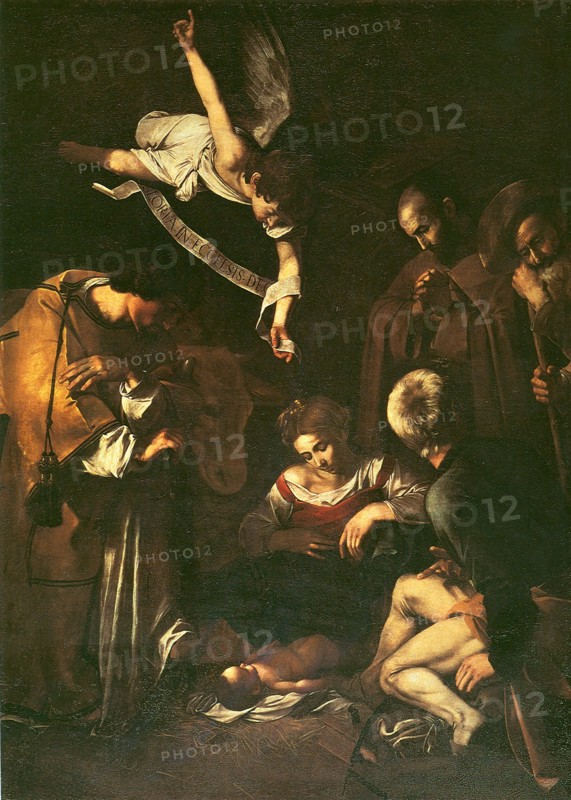 Nativity with St. Francis and St. Lawrence, 1609. Artist: Caravaggio, Michelangelo (1571-1610)