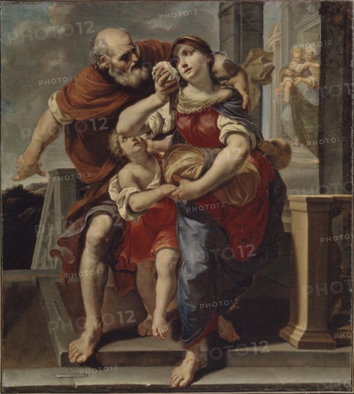 Hagar Leaves the House of Abraham. Artist: Mola, Pier Francesco (1612-1666)