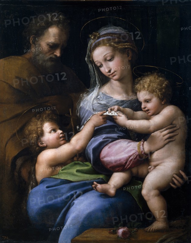 The Madonna of the Rose (Madonna della rosa), c. 1520. Artist: Raphael (1483-1520)