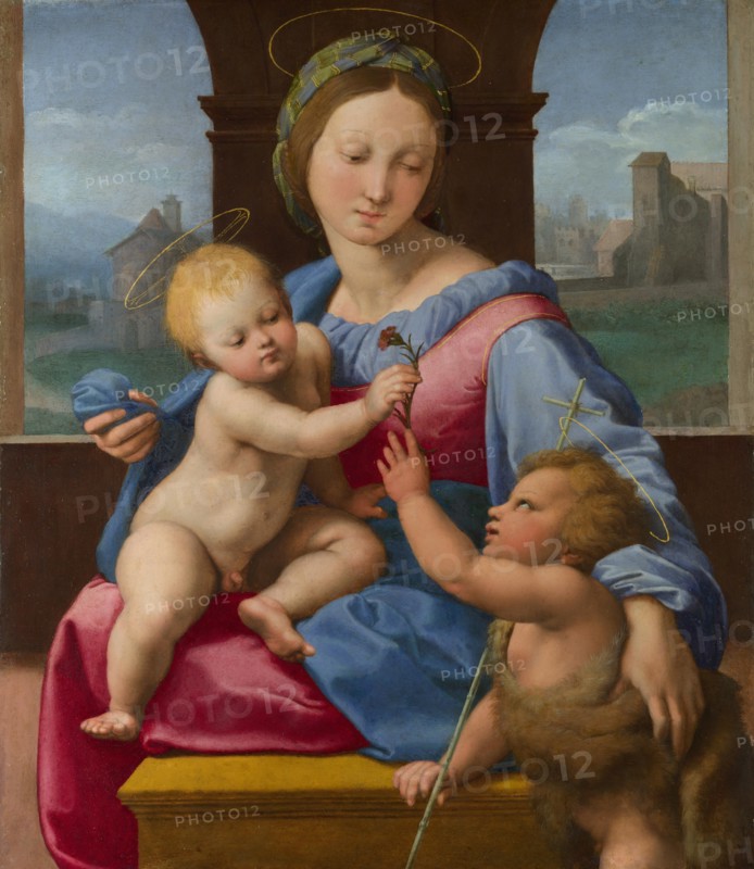 The Madonna and Child with the Infant Baptist (The Garvagh Madonna), ca 1509-1510. Artist: Raphael (1483-1520)