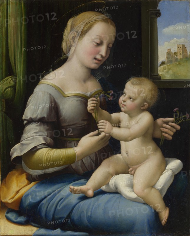 The Madonna of the Pinks (La Madonna dei Garofani), ca 1506-1507. Artist: Raphael (1483-1520)