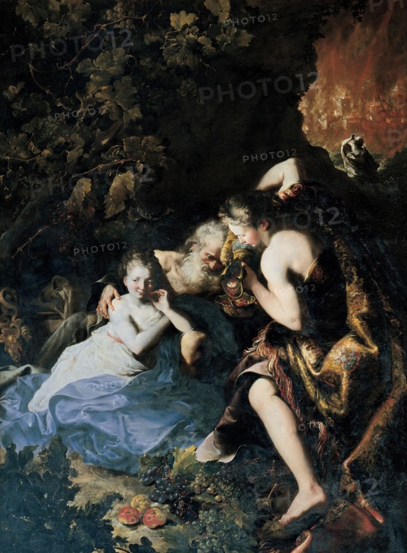 Lot and his Daughters, 1695-1696. Artist: Guidobono, Bartolomeo (1654-1709)