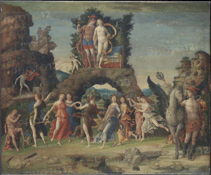 Parnassus (Mars and Venus), c. 1497. Artist: Mantegna, Andrea (1431-1506)