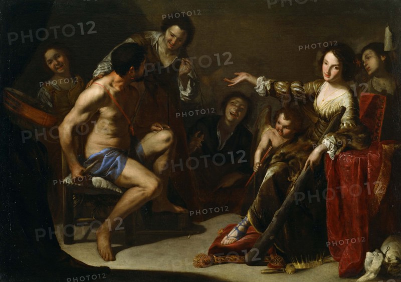 Hercules and Omphale, c. 1640. Artist: Cavallino, Bernardo (1616-1656)
