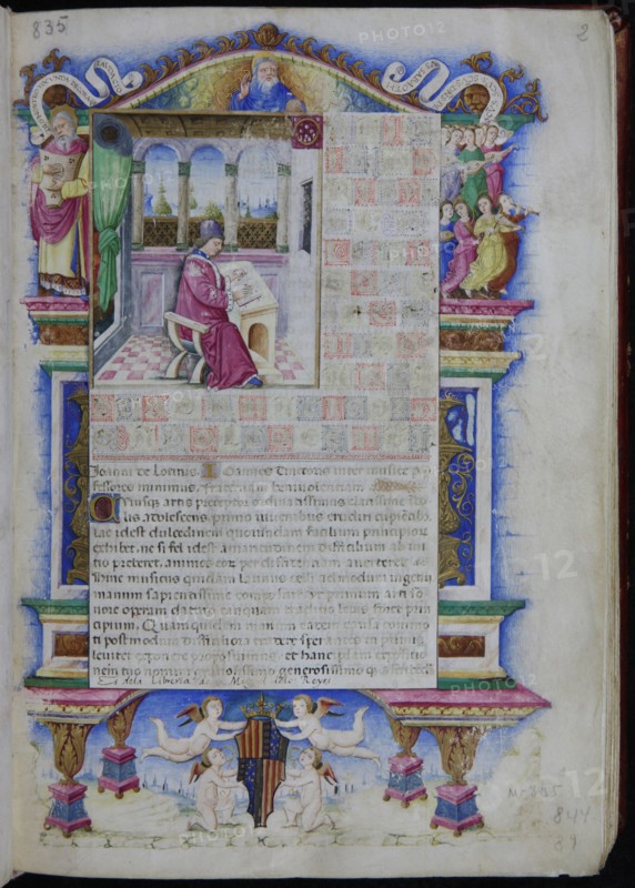 Portrait of Johannes Tinctoris (From Opus musices Joannis Tinctoris), 1483. Artist: Rapicano, Nardo (?-1493)