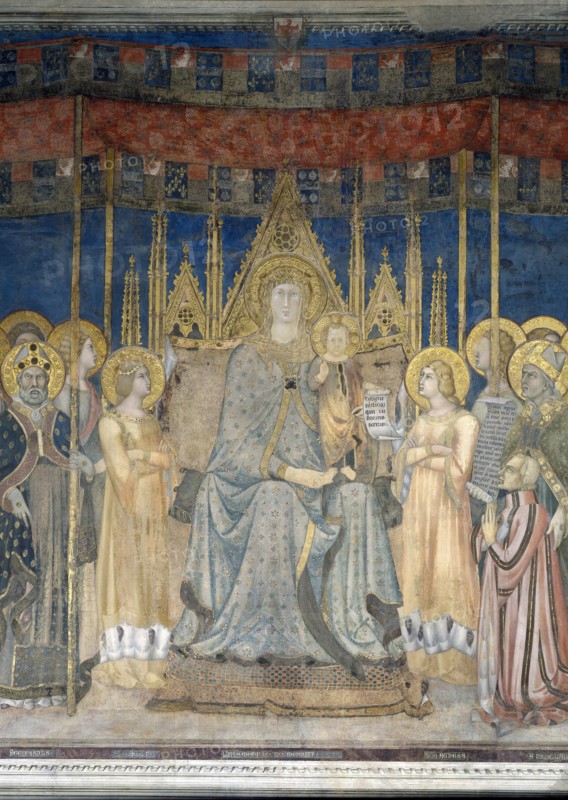 Maestà, 1317. Artist: Memmi, Lippo (1291-1356)