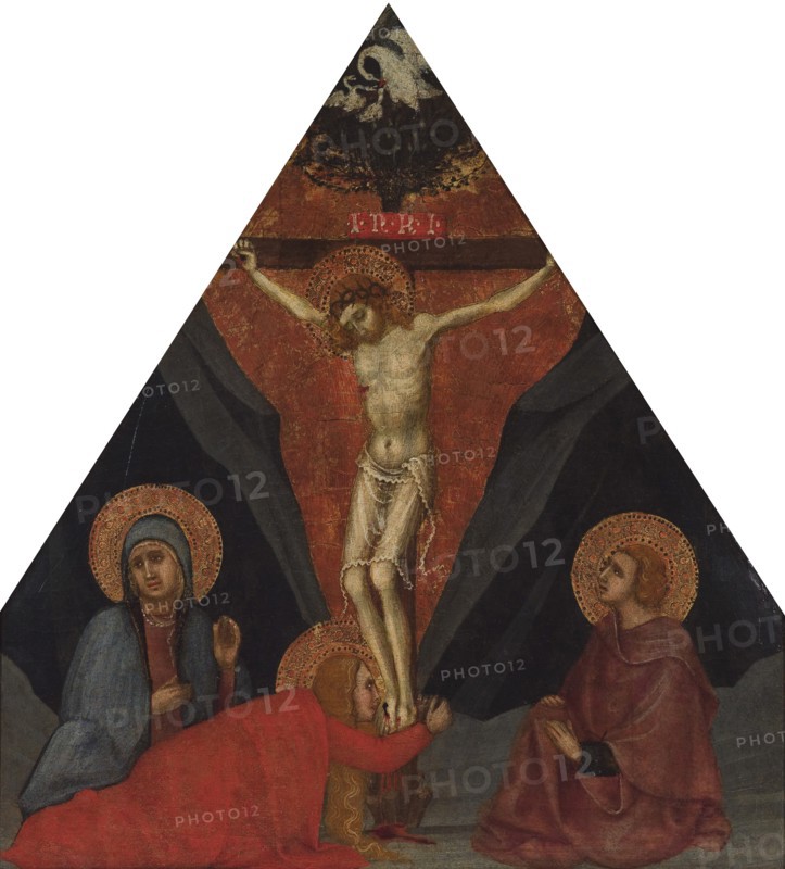 The Crucifixion with the Virgin, Mary Magdalene and St. John the Evangelist, ca 1400. Artist: Andrea di Bartolo (bef. 1389-1428)