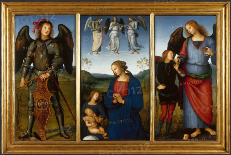 Three Panels from an Altarpiece, Certosa, c. 1500. Artist: Perugino (ca. 1450-1523)